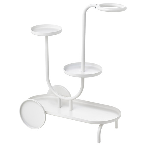 CHILISTRÅN Plant stand with wheels, white, 75 cm