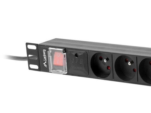 Lanberg PDU 1U 16A 2m 8x French Outlet PDU-08E-0200-BK