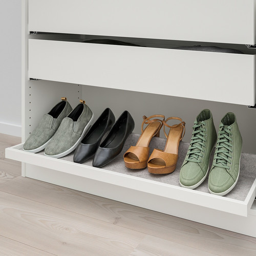 KOMPLEMENT Shoe insert for pull-out tray, light grey, 100x35 cm