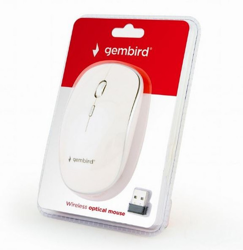 Gembird Optical Wireless Mouse, white