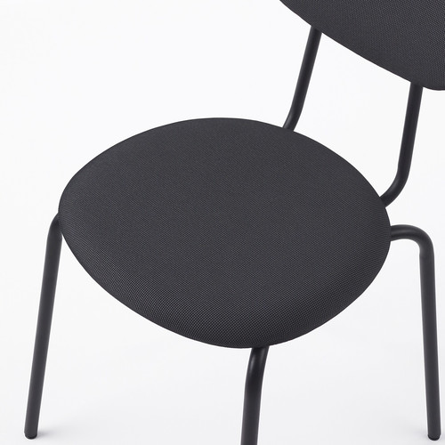 SANDSBERG / ÖSTANÖ Table and 4 chairs, black black/Remmarn dark grey, 110 cm