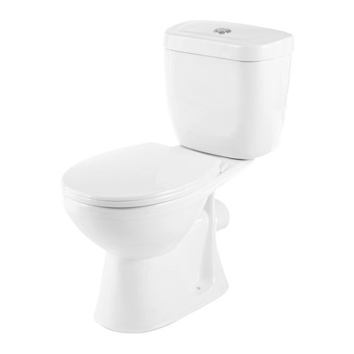 GoodHome Close-coupled Closed Rim Toilet with Soft Close Seat Lagon 3/6 L