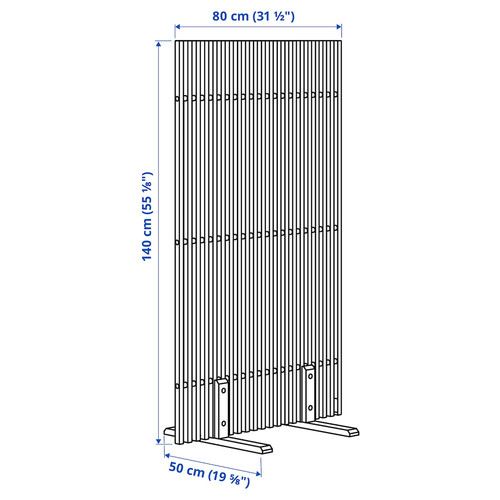 NÄMMARÖ Room divider, light brown stain for indoor/outdoor, 140x80x50cm