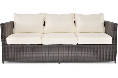 Outdoor 3-seat Sofa MALAGA, brown