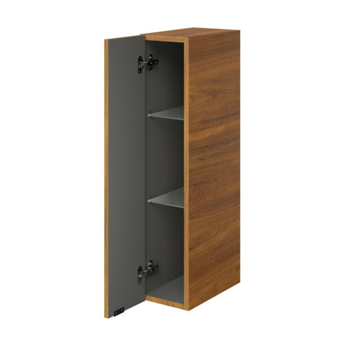 GoodHome Bathroom Wall Cabinet Imandra Slim 20 x 90 x 36 cm, walnut