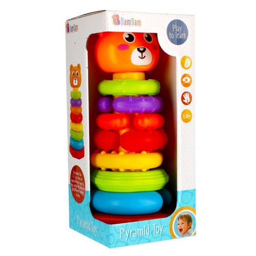 Bam Bam Pyramid Stacking Toy, assorted models, 6m+