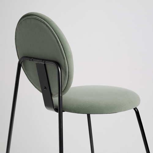MÅNHULT Chair, black/Hakebo grey-green