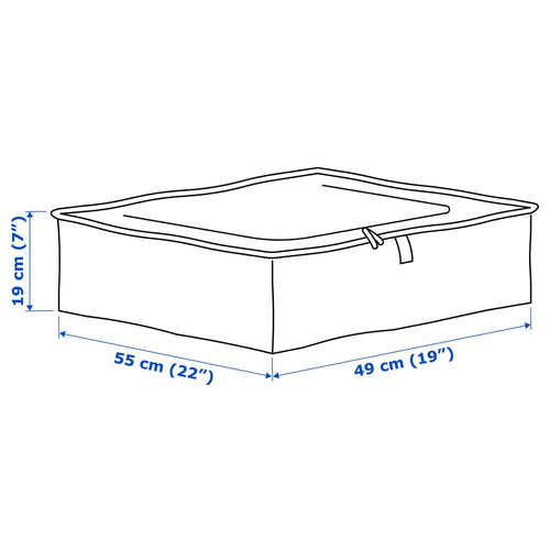 PÄRKLA Storage case, 55x49x19 cm