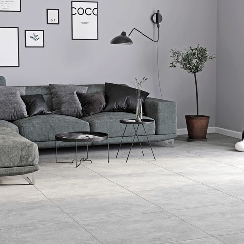 Gres Floor Tile Kancoun GoodHome 59.8 x 59.8 cm, light grey, indoor/outdoor, 1.07 sqm