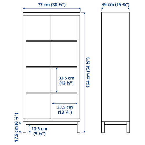 KALLAX Shelving unit with underframe, black-brown/black, 77x164 cm