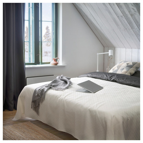 STENFRÖMAL Bedspread, white, 230x250 cm