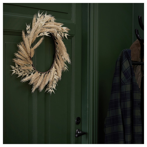 HÖSTAGILLE Artificial wreath, in/outdoor natural, 43 cm