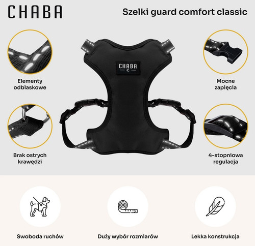 CHABA Dog Harness Guard Comfort Classic M, black