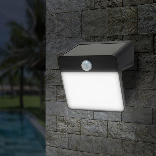 GoodHome Solar Wall Lamp with Motion Sensor Summerside, black