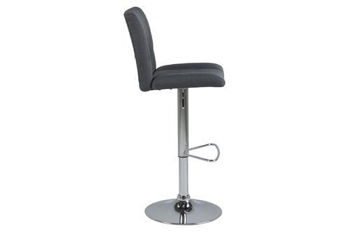 Bar Stool Sylvia, dark grey/brushed metal