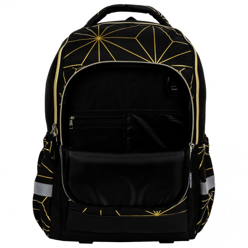 School Backpack 26x39x13 Future, black-gold