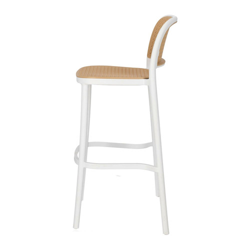 Bar Stool with Backrest Antonio, white