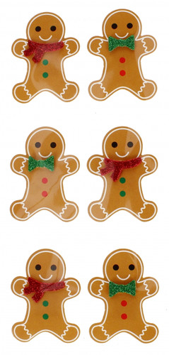 Craft Christmas Stickers Gingerbread Man