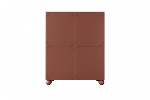 Sideboard Cabinet Sonatia II 120 cm, with 2 internal drawers, burgundy