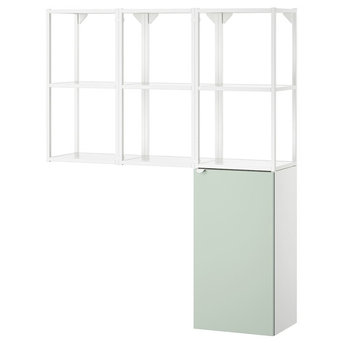 ENHET Storage combination, white/pale grey-green, 120x32x150 cm