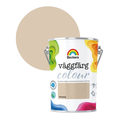 Beckers Matt Latex Paint Vaggfarg Colour 5l mustang