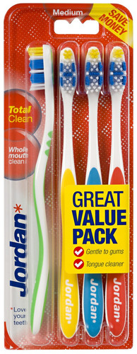 Jordan Total Clean Toothbrush Medium 4pcs