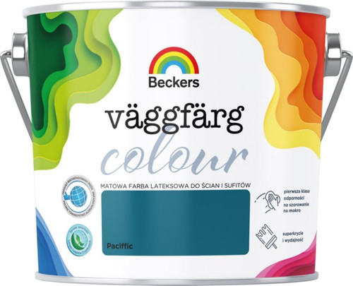 Beckers Matt Latex Paint Vaggfarg Colour 2.5l pacific