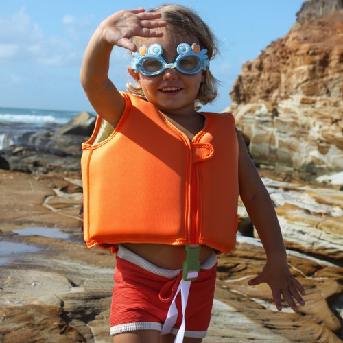 Sunnylife Children's Swim Vest Sonny the Sea Creature Neon Orange, 2-3 years