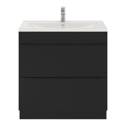 GoodHome Wash-basin Cabinet Imandra 80 cm, matt black