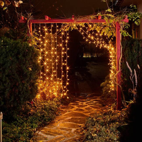 Christmas LED Lighting Curtain 240 LED, warm-white, outdoor