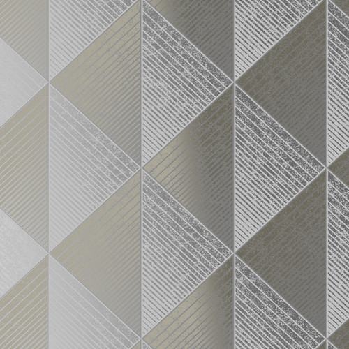 GoodHome Vinyl Wallpaper on Fleece Argin, silver/gold