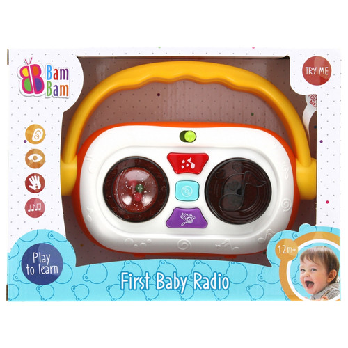 Bam Bam First Baby Radio 1pc, assorted colours, 12m+