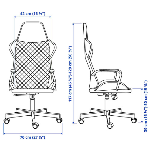 UTESPELARE Gaming chair, Bomstad grey