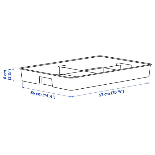 KUGGIS Insert with 8 compartments, white