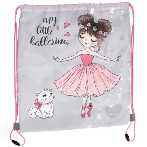 Drawstring Bag School Shoes/Clothes Bag Ballerina Pastel