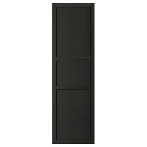 LERHYTTAN Door, black stained, 60x200 cm