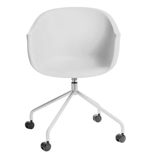 Chair with Castors Roundy, white