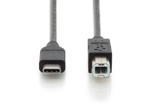 Connection Cable USB 2.0 HighSpeed Type USB C / B M / M, Power Delivery, black 1.8m