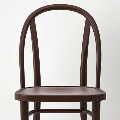 NACKANÄS / SKOGSBO Table and 4 chairs, acacia/dark brown, 140 cm