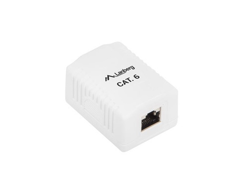 Lanberg Surface-mount Box 1x RJ45 Cat.6, white