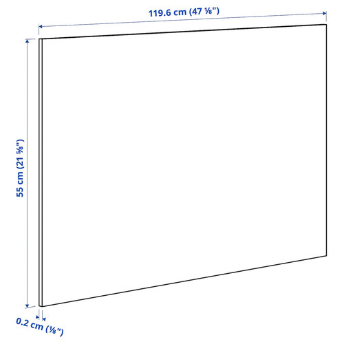 LYSEKIL Wall panel, double sided white/light grey concrete effect, 119.6x55 cm