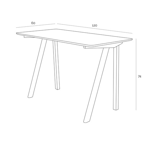 Desk Simplet Tunn, oak/white