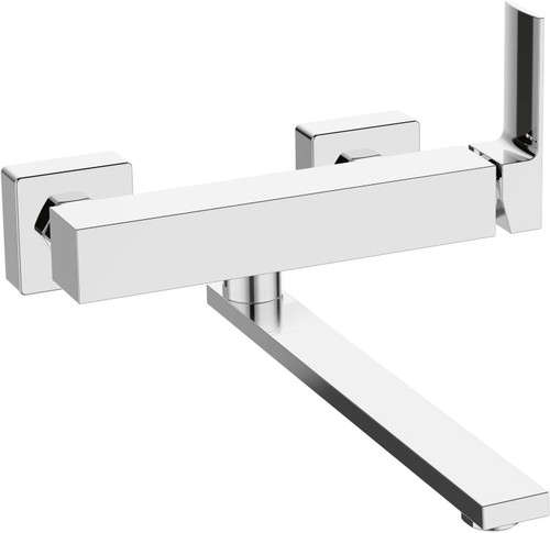 Laveo Kitchen Tap Kvadrato, wall-mounted, side lever, chrome