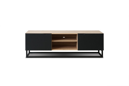 TV Cabinet Loftia Mini, metal base, artisan/matt black