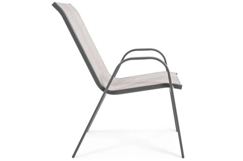 Garden Chair Porto, metal, grey