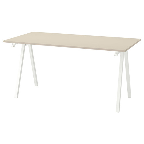 TROTTEN Underframe for table top, white, 140/160 cm