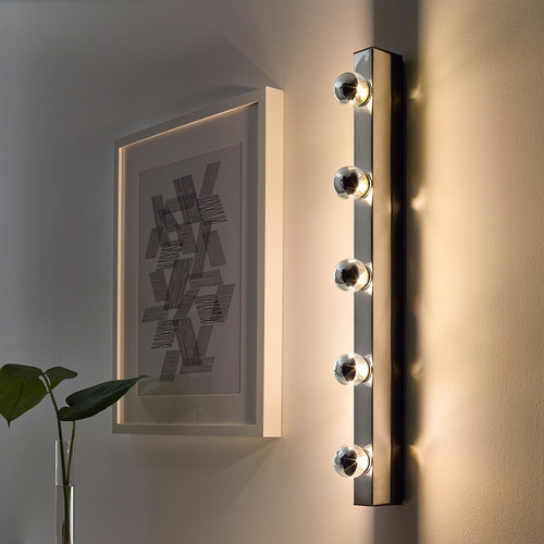 MUSIK Wall lamp, wired-in installation, chrome-plated