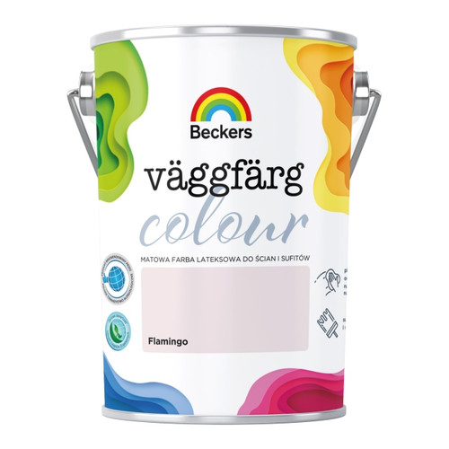 Beckers Matt Latex Paint Vaggfarg Colour 5l flamingo