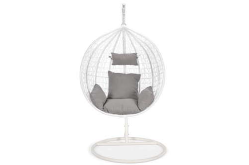 Hanging Cocoon Chair BAHAMA, in-/outdoor, white