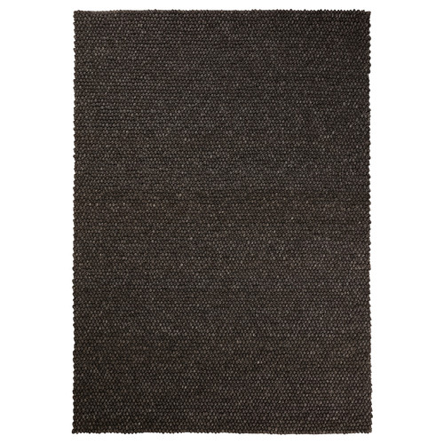 HJORTHEDE Rug, handmade, grey, 170x240 cm